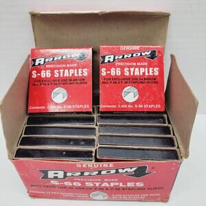 Arrow S-66 Staples Huge Box Of 28,800 Total Staples! 12 Boxes Of 2,400 per box